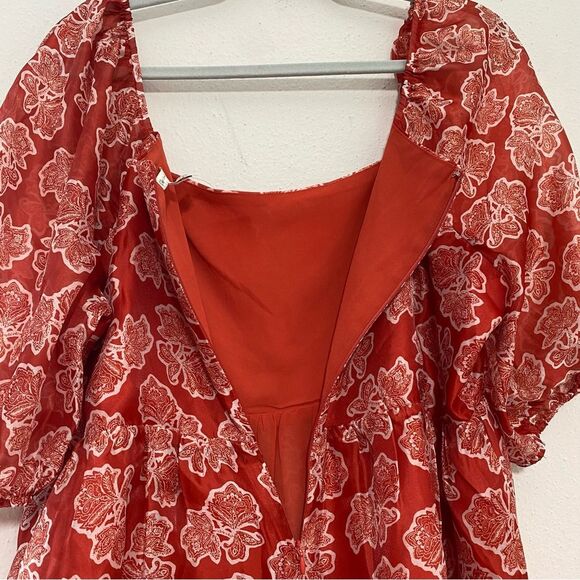 Cato Womens Floral Babydoll Square Neck Blouse Size XL NWT Fairy Garden Coquette - Picture 6 of 11